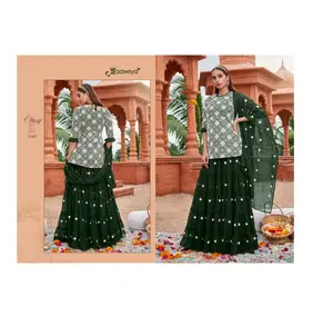 Designer Heavy Georgette Embroidery Work Party Wear Pakistani Salwar Kameez For Women Bulk Dresses Supplier Of India 2024