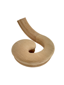 Parte superior de ajuste de barandilla de voluta de mano izquierda de roble blanco 7232 de alta calidad para escaleras externas internas OEM ODM disponible - Product Image 2