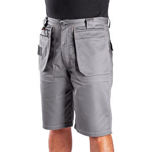Pantalones cortos de trabajo resistentes sólidos informales para hombre, mezcla de algodón y poliéster duradero, triple costura, carpintería de construcción para exteriores - Product Image 1