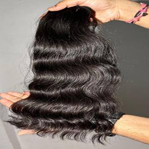 Extensions de cheveux naturels indiens Remy non traités, double trame, ondulation naturelle, cuticules alignées, 100g, peuvent être permanentés - Product Image 4