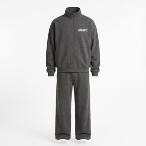 Hawk Eye Sports Customized Men's Winter Thick Fleece Slim Sports Suit Tracksuits <b>Pants</b> Leopard Pattern Own Logo Anti-Bacterial - Product Image 4