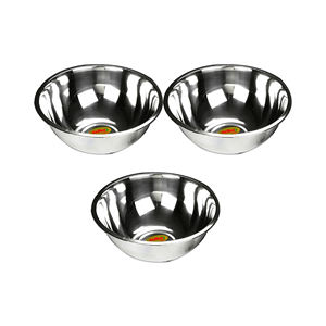 Juego de cuencos de mezcla de precio barato al por mayor, diseño personalizado, tazón clásico de acero inoxidable para servir orientado a la exportación, 22 cm de Bangladesh - Product Image 5