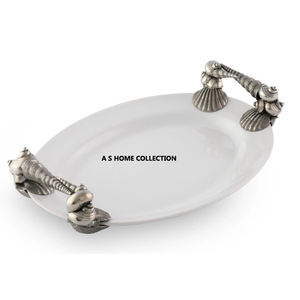 ถาดเสิร์ฟอาหารสเตนเลสสตีลสีเงินปรับขนาดและรูปทรงอาหารได้ตามต้องการ - Product Image 2