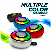 Speaker Bluetooth Mini Portabel 5.3 Nirkabel Lampu LED RGB Suara Stereo TWS Speaker Musik Isi Ulang dengan Kartu TF Radio FM