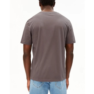 Camiseta al por mayor de cuello redondo 220G de algodón peinado de doble hilo, estampada con serigrafía, ecológica, informal, oversize, uniforme de club para hombre - Product Image 2