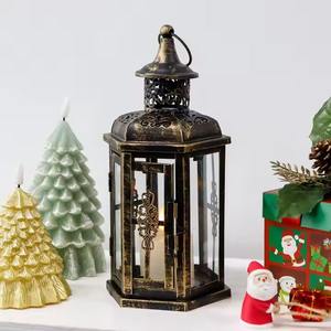 Vente chaude Noël Foudre Lanterne Bougeoir Finition Unique pour Nouvel An Pâques Maison et Décor De Mariage - Product Image 5