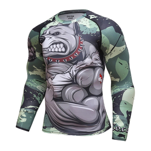 2025 personalizado excelente calidad hecho a medida MMA compresión apretado Rash Guard, venta al por mayor manga larga Rash Guard - Product Image 1