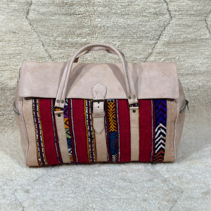 กระเป๋าเดินทาง kilim แบบโมร็อกโกทำจากหนังแท้สำหรับผู้หญิงและผู้ชายกระเป๋าเดินทางขนาดใหญ่ - Product Image 1