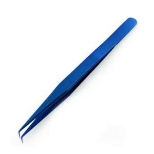 KOUNAIN Pince à épiler professionnelle avec embouts en fibre nano inclinés Formes incurvées droites polyvalentes en acier inoxydable durable - Product Image 6