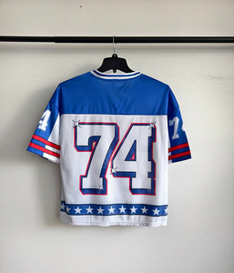 Oversized American Mesh Jersey Custom Vintage Men's Boxy 100% <b>Polyester</b> Sublimated Wear Football Jerseys t <b>Shirts</b> New Design - Product Image 2
