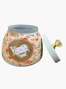 โถอลูมิเนียมทำมือพร้อมฝาปิดสำหรับเก็บอาหารแห้งปลอดภัยและพกพาได้สีตกแต่งบ้านห้องครัวส่งออกจำนวนมาก - Product Image 2