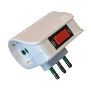 Fme Art. Adattatore a 2 Prese Bipasso Schuko con Interruttore di Sicurezza 87300 - Product Image 1