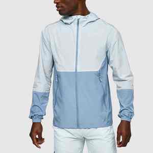 Custom Logo Soft Quick Dry Full Zip <b>Lightweight</b> Waterproof Gym Sports <b>Running</b> <b>Jacket</b> With Lining for Men - Product Image 2