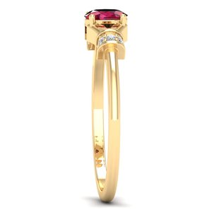 REYES Conception Personnalisée Bague de Fiançailles en Argent Sterling 925 Massif de Pierre Précieuse Rubis Moissanite Mariage Bijoux de Mariée Bague d'Anniversaire - Product Image 3