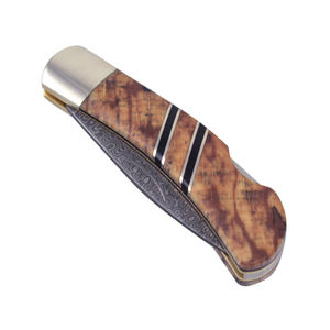 Cuchillo de caza y Bowie de hoja fija de acero inoxidable hecho a mano 2026 con borde dentado y mango de madera de olivo, venta al por mayor OEM - Product Image 2