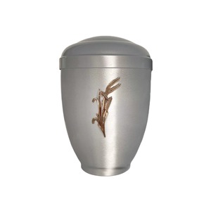 Urna Funeraria de Cremación para Adultos, Diseño Moderno y Sólido, Hecha a Mano y Personalizada, para Cenizas Humanas, Duradera, de Metal, Redonda, Tipo Jarrón de Mesa - Product Image 1