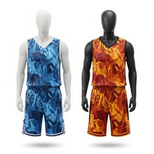 Uniformes de Baloncesto Personalizados con Logotipo, Transpirables, de Secado Rápido, 100% Poliéster, Conjunto de Camiseta sin Mangas con Pantalones Cortos - Product Image 3