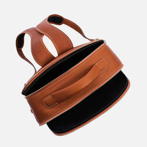 Unisex Genuine Leather <b>Backpack</b> 15 Inches Softback Zipper Closure Minimalist Style Day <b>Backpack</b> Durable 20-36L Capacity - Product Image 3