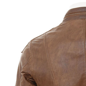 แจ็คเก็ตหนังผู้ชายสไตล์ไฮสตรีทขายดี ผลิตตามสั่งพร้อมโลโก้ กันน้ำและระบายอากาศได้ดี สีสั่งทำพิเศษสำหรับใส่ในฤดูหนาว - Product Image 5