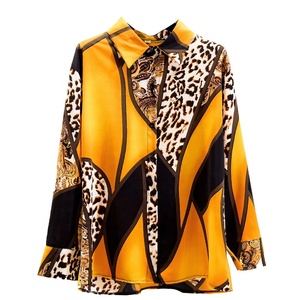 Maglietta a maniche lunghe da <span class=keywords><strong>donna</strong></span> camicette da <span class=keywords><strong>donna</strong></span> eleganti personalizzate alla moda camicie da <span class=keywords><strong>donna</strong></span> con stampa floreale Vintage - Product Image 4