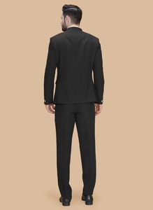 Costume Classique Noir 2 Pièces pour Hommes, Fournisseur Direct d'Usine, Idéal pour les Réunions de Bureau, les Soirées et les Événements, Disponible au Meilleur Prix - Product Image 4