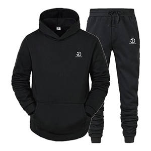 Chándal de gimnasio hecho a medida para hombre, ropa deportiva con capucha, conjunto de sudaderas al por mayor, chándal de hip hop para correr para hombre - Product Image 5