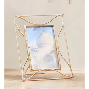 Fine Quality Gold Metal Geometric Design <b>Photo</b> <b>Frame</b> Modern Iron Wire Tabletop Wall <b>Mount</b> Picture <b>Frame</b> For Home Decor On Sale - Product Image 6