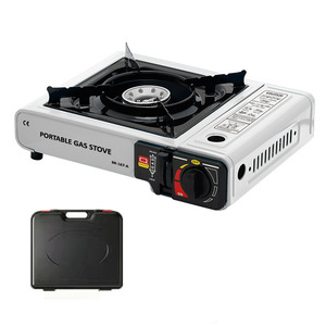 Estufa de <span class=keywords><strong>Gas</strong></span> para barbacoa al aire libre de alta calidad, estufa tipo tarjeta de olla caliente para acampar y acampar en el hogar, portátil, de doble uso - Product Image 6
