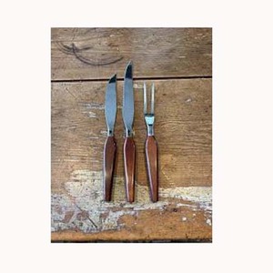 Personalizar plateado de acero inoxidable único de madera Handel de acero inoxidable de lujo Hotel boda juegos de cubiertos - Product Image 1