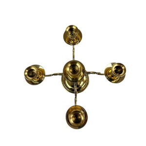 Vintage Metal <b>Brass</b> 5 Arm Candelabra Candle Holder Home Tabletop Decorative Candle Holder for Hot Selling <b>Candlestick</b> - Product Image 3