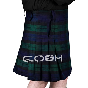 COSH Tartan écossais traditionnel de 8 verges Kilts athlétiques pour hommes Laine acrylique polyviscose Couleur et taille personnalisées Fournisseur - Product Image 1