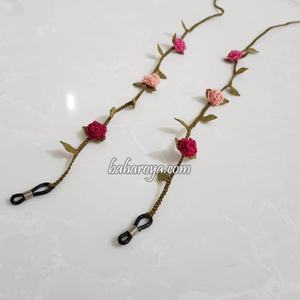 Piezas de anteojos İğne Oyası Tomurcuk Yavruağzı Pembe Ipi Şarabi - Product Image 1