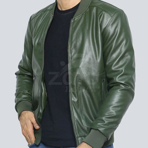 Wholesale Plus Size Stand Collar Front Logo Waterproof Breathable Men's Winter Leather Jacket Outdoor Use Top Selling - Product Image 2