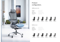 Chaise de bureau ergonomique pivotante en maille grise moderne avec dossier haut, confortable, pour ordinateur, avec repose-pieds, pour usage commercial et professionnel