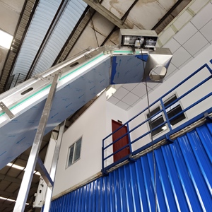 Pu Riem Hellende Transportband Voor Voedsel/Drank Planten-Duurzaam 304 <span class=keywords><strong>Ss</strong></span> Ontwerp Met Hoge Efficiëntie Transport - Product Image 5