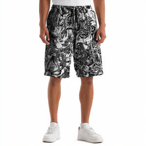 Pantalones cortos de lana por sublimación para hombre, pantalones cortos de chándal con estampado gráfico de calle de invierno para hombre, pantalones cortos sublimados para correr y Fitness para hombre - Product Image 5