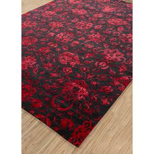 Alfombra Floral Chaos Theory de Kavi Red, Tejida a Mano con Lana, Bambú y Seda, Técnica 3D para Decoración de Sala de Estar, Esk-623 Rojo Anaranjado - Product Image 2