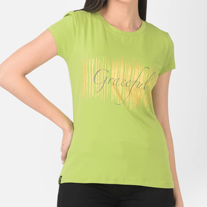 Summer Tee India Confortable Personalized Ladies Women t-shirts clothing casual Top Branded Organic Soft Cotton Summer Knitted - Product Image 1