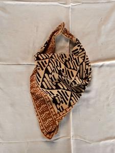 Indian Block Printed 100% Cotton Bandanas For Women Men Red Bandana Bohemian floral Print Headscarf Neck scarf Gift For Women - Product Image 3