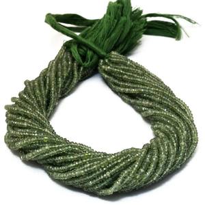 AAA + piedra preciosa de apatita 2mm-3mm Rondelle Micro cuentas facetadas Natural verde apatita piedras preciosas semipreciosas cuentas sueltas para joyería - Product Image 1