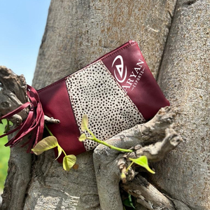 กระเป๋าหนังมีพู่พิมพ์ลายสัตว์ที่นำกลับมาใช้ใหม่มีเอกลักษณ์เฉพาะตัวกระเป๋าหนังขนสัตว์ขนาดเล็กกระเป๋าสตางค์ทันสมัยสำหรับผู้หญิง - Product Image 1