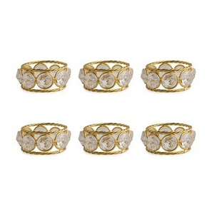 Hammered Decorative Design Hotel Wedding Supplies Wholesale Personalized Gold Napkin Rings - Product Image 3