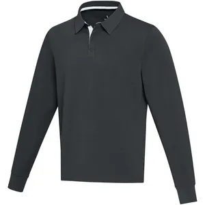 Sudadera Polo de Rugby Orgánica Clyde, Camisetas Polo Promocionales de Mercancía Sostenible - Product Image 4