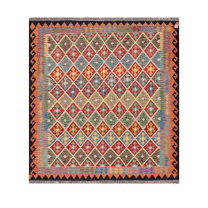 Alfombra Kilim de Maimana, Afganistán, 282 x 255 cm, Alfombras y Juegos de Alfombras - Product Image 1