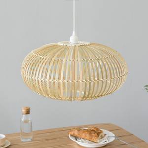Candelabro minimalista para sala principal, cubierta de lámpara de techo de bambú ecológica, candelabros de sombra de luz - Product Image 1