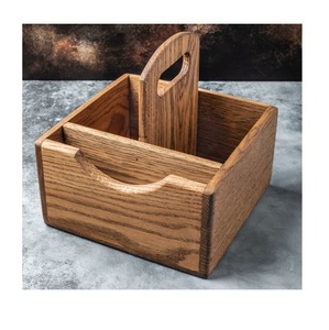 Wooden Cutlery Holder|Rustic Dining <b>Table</b> Spoon & Fork Organizer|Wooden Kitchen <b>Caddy</b> for Cutlery Storage - Product Image 5