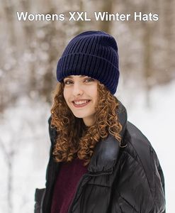 Gorro de invierno de punto acanalado y holgado moderno, gorro de lana suave, diseño ligero y acogedor, perfecto para ropa de calle y atuendos informales - Product Image 6