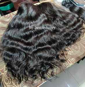 Extensiones de cabello Remy virgen crudo a precio de fábrica al por mayor para máquina, paquete de doble trama, cutícula natural, cabello humano - Product Image 1