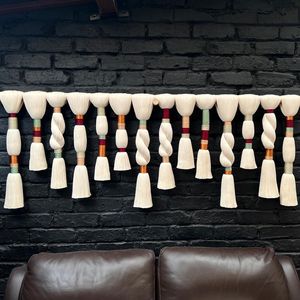 Tapiz de Pared Turquino Bohemio, Decoración de Lujo, Tapiz de Macramé Mexicano, Tapiz de Pared Zacaton, Diseño Intrincado de Estilo Bohemio - Product Image 1