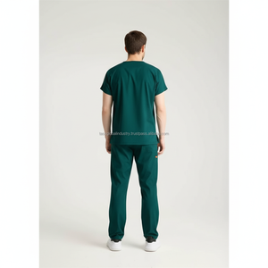 Uniforme Médico Personalizado OEM, Cómodo, 100% Algodón Satinado, Ligero, Unisex, Cuello en V, Conjunto de Enfermería - Product Image 2